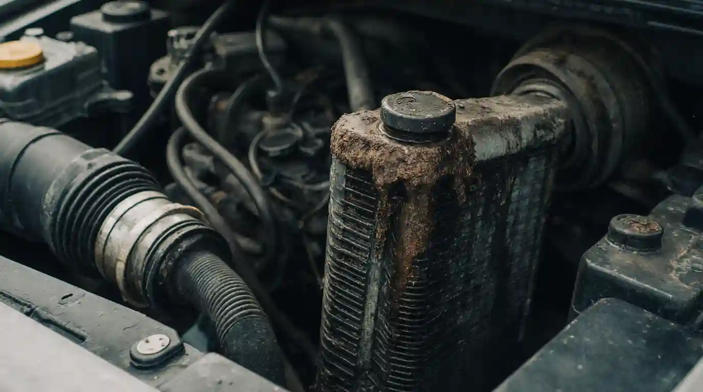 Radiateur bouché véhicule